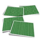 4x Rectangle Stickers - Green Arrow Pattern Boho Hippy Print #45216