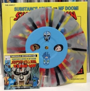4/100 SUBSTANCE ABUSE & MF DOOM Profitless Thoughts 7" Vinyl Metal Face Splatter - Picture 1 of 4