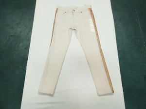 Gymboree Girls Cream and Gold Striped Skinny Jeans Various Sizes - Picture 1 of 7