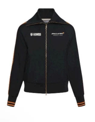 NWT K-Swiss McLaren Women's Black F1 Team Vintage Soft Track Jacket, Size Large - Image 1 of 4