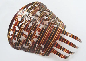 Peine de pelo vintage mantilla celuloide años 20 perforado imitación carey damas años 20 - Imagen 1 de 9