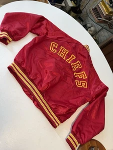 Chaqueta Bomber De Colección Kansas City Chiefs Línea Tiza Satén Para Hombre’s XL Roja! RARO! - Imagen 1 de 10