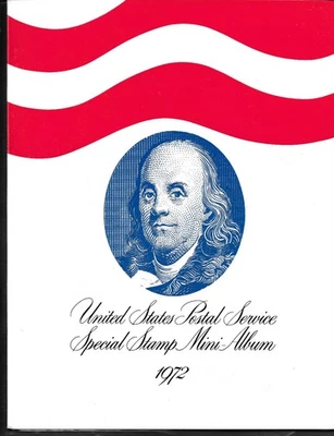 1972 US COMMEMORATIVES COMPLETE YEAR 31 MNH VF STAMP SET +FOLDER W/STAMP HISTORY - Image 1 of 4