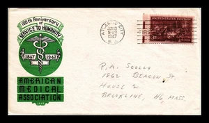 DR JIM STAMPS US COVER AMERICAN MEDICAL ASSOCIATION FDC SCOTT 949 IOOR CACHET - Picture 1 of 2