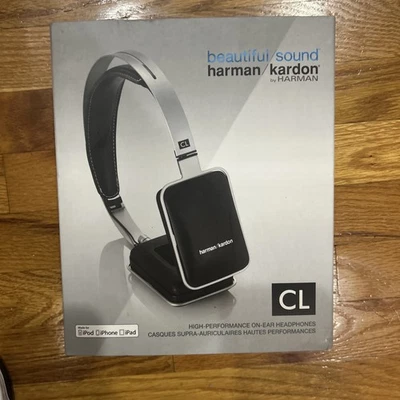 SEALED. BRAND NEW!  harman/kardon CL Headband Headphones Silver/Black  - Image 1 of 4