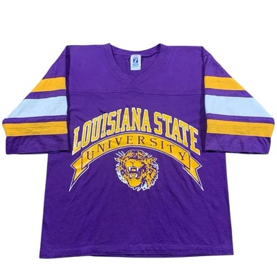Vintage 90s Louisiana State College T Shirt Size Small - Image 1 of 4