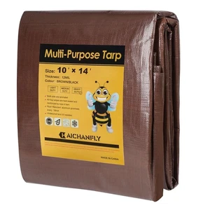 Heavy Duty Double-Sided Waterproof Poly Tarp 10x14 Feet 12mil Thick Polyethyl... - Bild 1 von 7