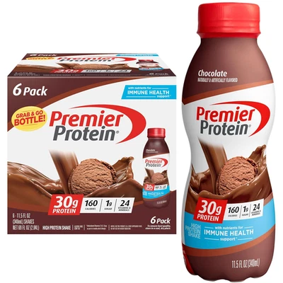 Premier Protein Shake, Chocolate, 30G Protein 1G Sugar 24 Vitamins Minerals Nutr - Image 1 of 4