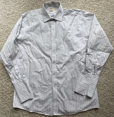 Camisa de vestir para hombre Michael Kors blancas a rayas talla 16 32/33 Foto 1 de 4
