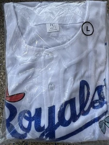 KANSAS CITY ROYALS LADIES JERSEY 🚨ADULT LARGE🚨 6-14-25 THEME NIB - Picture 1 of 8