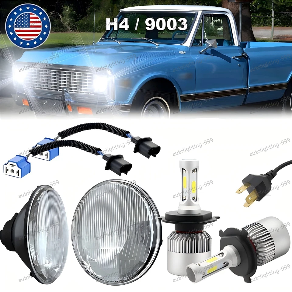 Faros LED redondos aprobados por el DOT para Chevy C10 1967-1972 lámpara alta/baja Foto 1 de 4