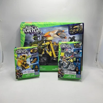 Mega Bloks TMNT Out of Shadows Battle Truck Bebop Moto Attack Mikey Turbo Board - Image 1 of 4