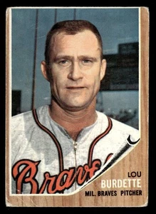 1962 Topps Lou Burdette #380 Sehr guter Zustand Milwaukee Braves - Bild 1 von 2