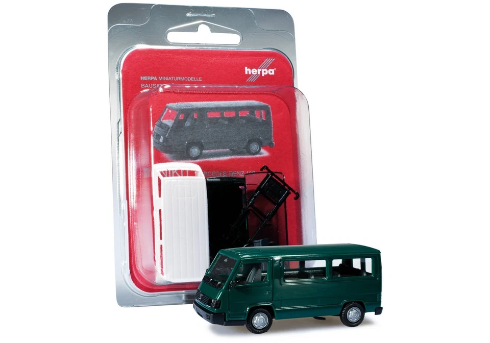HERPA 012317 1/87 H0 - Mini Kit Autobus Mercedes-Benz 100 D DARK GREEN - KIT - Immagine 1 di 1