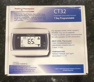 Radio Thermostat CT32 7-Day Programmable Thermostat (Z-Wave Enabled) Brand New - Picture 1 of 6
