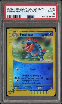 2002 Pokemon Expedition: Feraligatr Reverse Holo #46, PSA 9 Mint, Very Rare! - Image 1 of 2