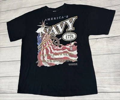 Camiseta Gráfica Escudo Águila Marina de los Estados Unidos Talla XL Sin Etiqueta 2010 Bandera Libertad Foto 1 de 4