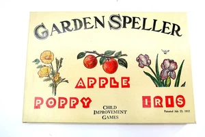 Antique 1918 GARDEN SPELLER GAME by Ideal Book Builders in NEW / NOS Condition - Picture 1 of 11