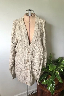 Cárdigan Vintage Años 50’s-60’s Abercrombie & Fitch Color Avena, M/L Foto 1 de 4