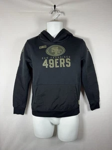 San Francisco 49ers Hoodie Black Salute To Service NFL Football Sz YOUTH Large - Picture 1 of 5