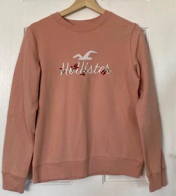 Sudadera Hollister para mujer rosa cuello redondo talla pequeña Foto 1 de 4