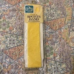 Goody Yellow Boucle Stretch Nylon Sports Band Hair Care NOS New Vintage 1970’s - Picture 1 of 6