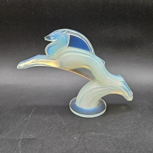 1930s Sabino France Signed Opalescent Leaping Gazelle Art Glass Figurine - Deco - Picture 1 of 9