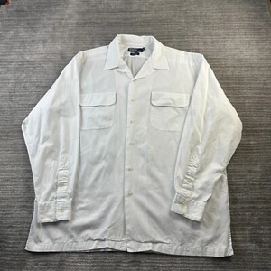 Camisa Polo Ralph Lauren Para Hombres Grande Blanca Lazo de Administrador Cuello de Campamento - Imagen 1 de 9