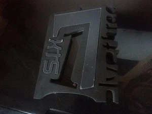 Foam Self Stick Numbers six (word) and 7 (number) Gloss Black - Picture 1 of 1