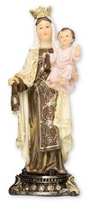 OUR LADY OF MOUNT CARMEL 130mm STATUE - CRUCIFIXES CANDLES PICTURES LISTED 941