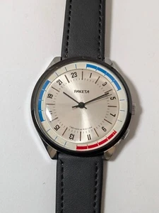 Raketa 24h Polar – Orologio Meccanico Manuale Russo – Quadrante 24 Ore – Grade B - Foto 1 di 7