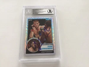 Khabib Nurmagomedov Signed 2018 Topps Chrome UFC Card Slabbed Beckett BAS a - Picture 1 of 2