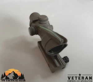 4x32 Fiber Optic Scope FDE Chevron Reticle GREEN Weapon BDC Sight +2 gifts - Picture 1 of 7