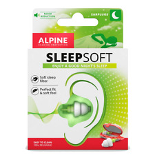 Alpine SleepSoft Reusable Sleeping EarPlugs Comfort Study Snoring Ear Plugs