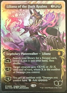 Liliana of the Dark Realms Bloomburrow Borderless Raised Foil - Bild 1 von 4