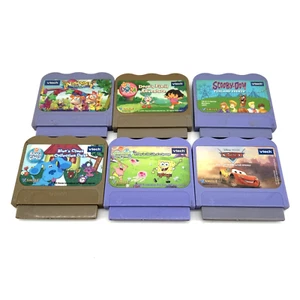 Vtech V Smile Cartridge Games Dora Blues Clues Cars Scooby Lot Of 6 - Picture 1 of 5