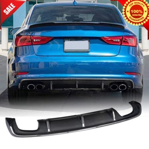 For Audi A3 8V Standard 2013-2016 Carbon Fiber Rear Bumper Diffuser Lip Valance - Picture 1 of 12