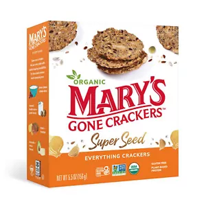 Mary�s Gone Crackers Organic Super Seed Everything Crackers, 5.5 oz - Picture 1 of 1