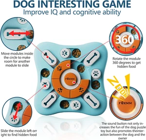 Interactive Dog Treat Puzzle Toys for IQ Training & Mental Stimulating,Fun Slow - Picture 1 of 7