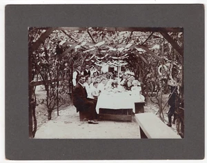 Antique Cabinet Photo Family Outdoor Fancy Inner Party c1900 - Picture 1 of 4