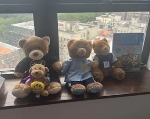 Lot Of 4 Bear Plushes BAB Build A Bear With Clothes Jets + 1 Paw Patrol Book - Picture 1 of 22