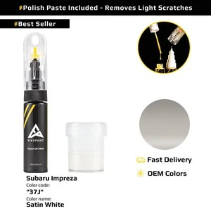 Touch up Paint for Subaru Impreza Code: 37J Satin White - Picture 1 of 10