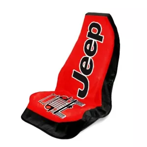 Seat Armour Towel 2 Go Front Car Seat Cover For Jeep Wrangler - Red Terry Cloth - Foto 1 di 1