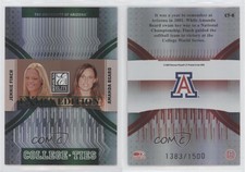 2007 Donruss Elite Extra Edition College Ties Green Amanda Beard Jennie Finch