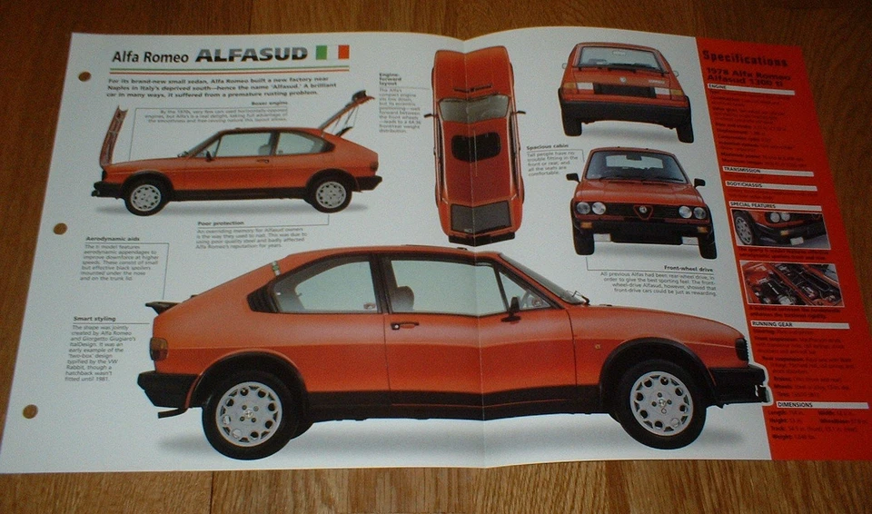 1980 ALFA ROMEO ALFASUD 1300 TI ORIGINAL IMP BROCHURE SPECS INFO T1 79 80 81 82 - Image 1 of 1