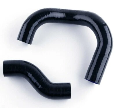 Fit 68-1973 Nissan Datsun 510 1600 KA24DE Swap Silicone Radiator Hose Kit Black - Image 1 of 4