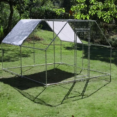 Jaula para aves de corral de 10x10 pies con marco de escalada Foto 1 de 4