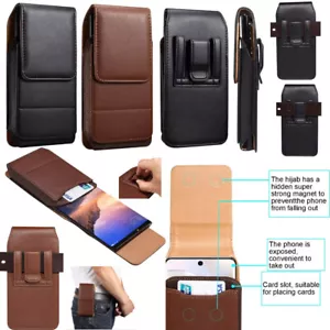 For Nokia 2.1/3.1/5.1/6.1/8 Sirocco Belt Clip Holster Card Holder Pouch Case - Picture 1 of 56