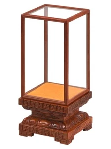 Rosewood Trim Base Display Cover Case Art Statue Antique Protection Home Decor - Picture 1 of 4