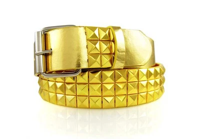 Унисекс 3 ряда металлический пирамиды с заклепками кожаный ремень мужской женщин панк-рока Goth Emo - Изображение 1 из 3